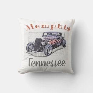 "Memphis Tennessee" Vintage Hotrod Cushion