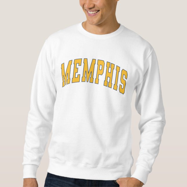 Memphis Tennessee Vintage Varsity College Style Sweatshirt (Front)