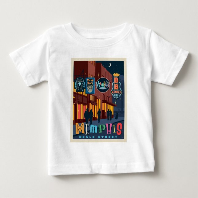 Memphis, TN | Beale Street Neon Baby T-Shirt (Front)