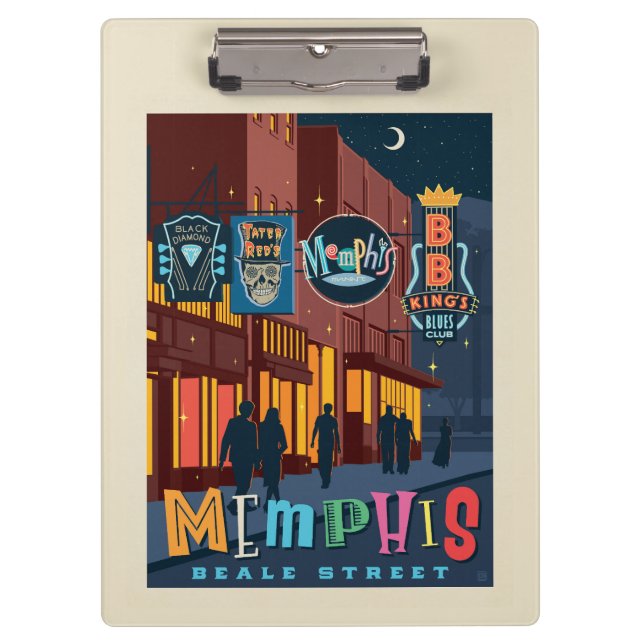 Memphis, TN | Beale Street Neon Clipboard (Front)