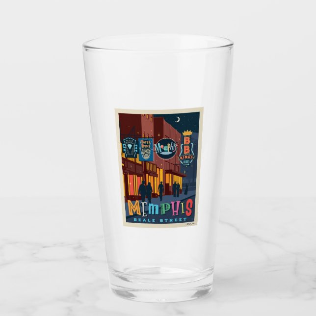 Memphis, TN | Beale Street Neon Glass (Front)