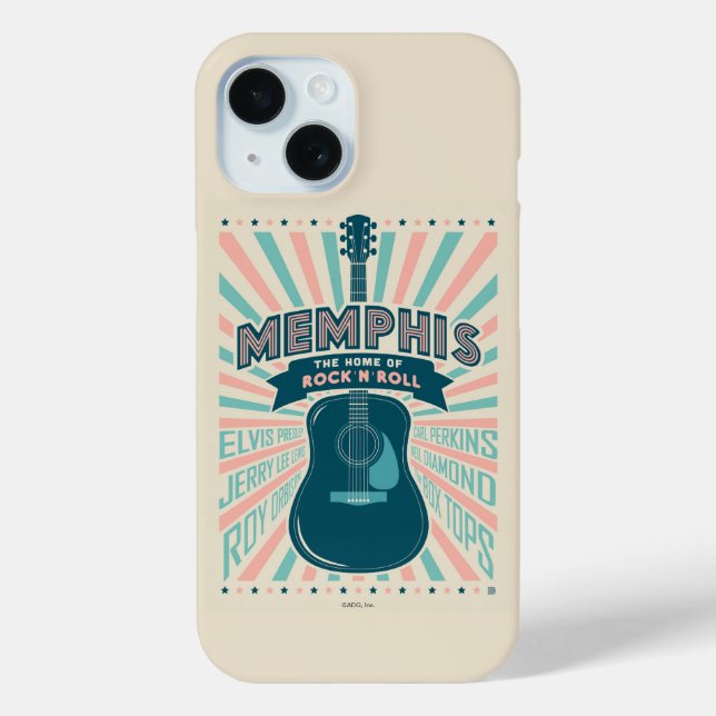 Memphis, TN: Guitar Series | Rock-N-Roll Case-Mate iPhone Case (Back)