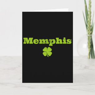 Memphis Tn Irish Pride Shamrock Image St Patricks Card