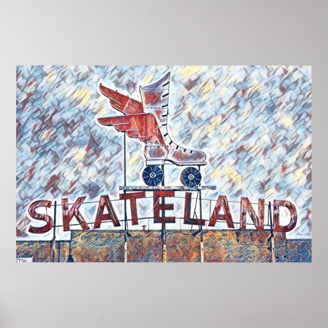 Memphis, TN Skateland painting Poster (Front)