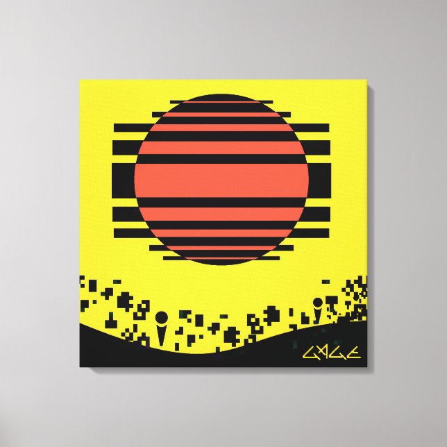 Memphis Tossed Bits Canvas Print (Front)