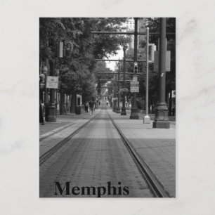 Memphis Trolley Tracks Postcard