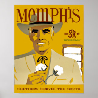 Memphis. Vintage Style Travel Poster