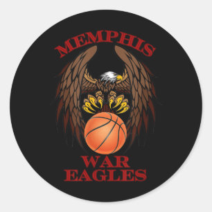 Memphis War Eagles Basketball Ii Classic Round Sticker