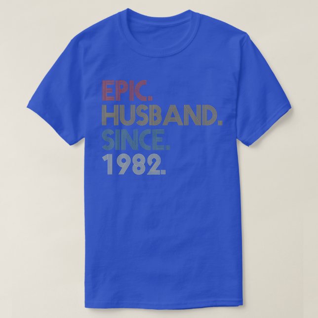 Men 40th Wedding Anniversary Shirts Epic Husband S (Design Front)
