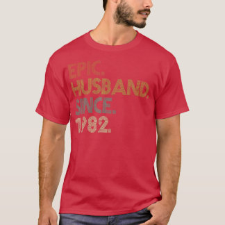 Men 40th Wedding Anniversary Shirts, Epic Husband  T-Shirt
