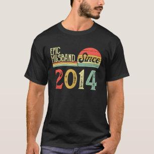 Men 8th Wedding Anniversary Epic Husband Since 20 T-Shirt