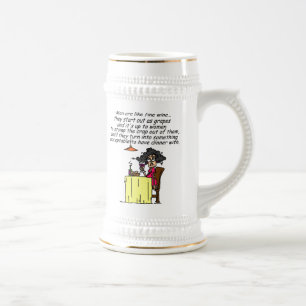 Men and FIne Wine Humour Beer Stein