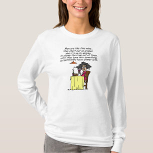 Men and FIne Wine Humour T-Shirt