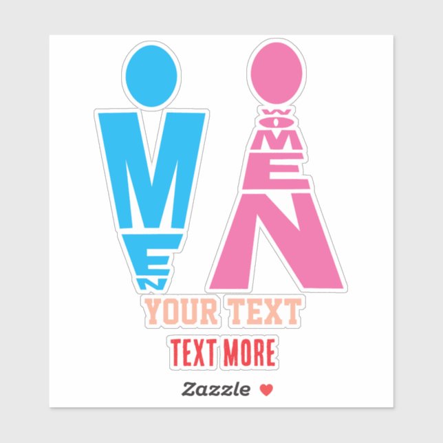 Men and Women Typography Icon Design (Sheet)