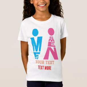 Men and Women Typography Icon Design – Bold Pink & T-Shirt