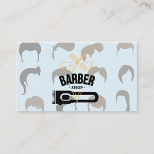 Men and Womens Hair Styles Barber Tools Business Card