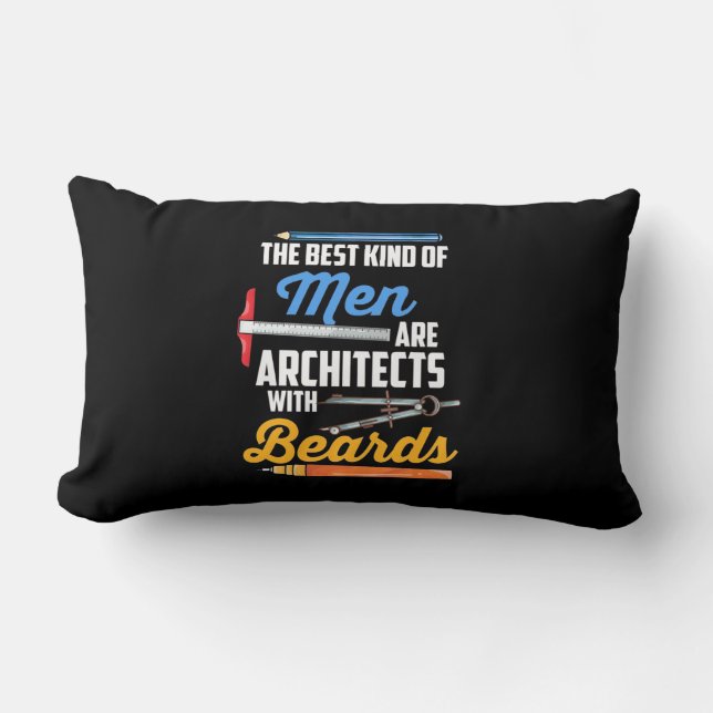 Men Architects With Beards Lumbar Cushion (Front)