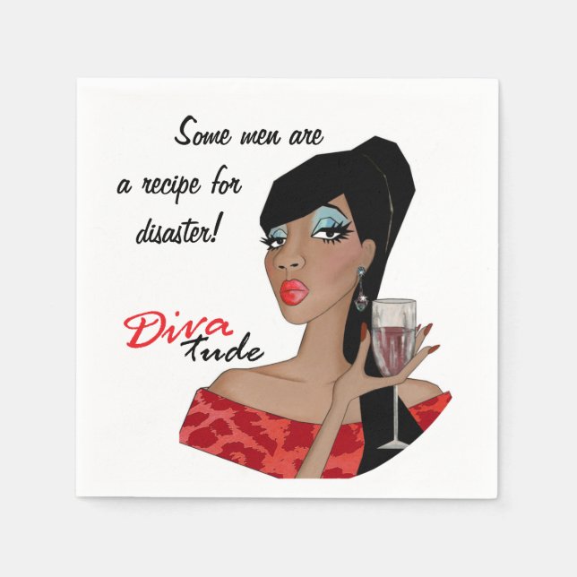 Men Are A Recipe For Disaster! Napkin (Front)