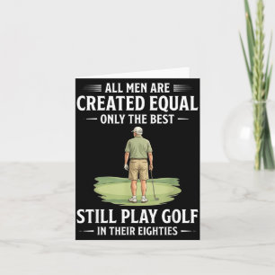 Men Are Created Equal Play Golf In Eighties Card