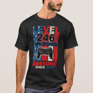Men Boy Fourth Of July American Flag Video Game K T-Shirt