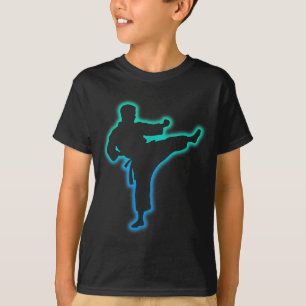 Men Boys Taekwondo Apparel Martial Arts Karate T-Shirt