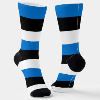 Men crew socks with flag of Estonia