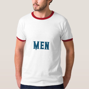 Men Custom Text Ocean Blue Colour Mens Basic Ringe T-Shirt