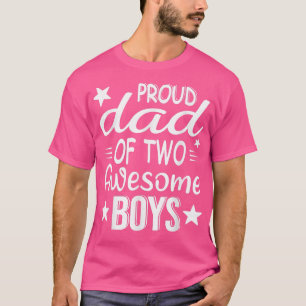 Men Dad Of 2 Boys Two Sons Father's Day679 T-Shirt