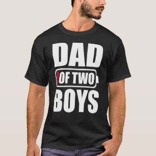 Men Dad Of 2 Boys Two Sons Father's Day 2 T-Shirt