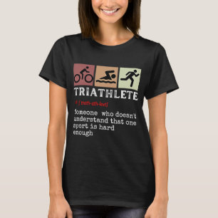 Men Dad Sports Swim Bike Run Triathletes Triathlo T-Shirt