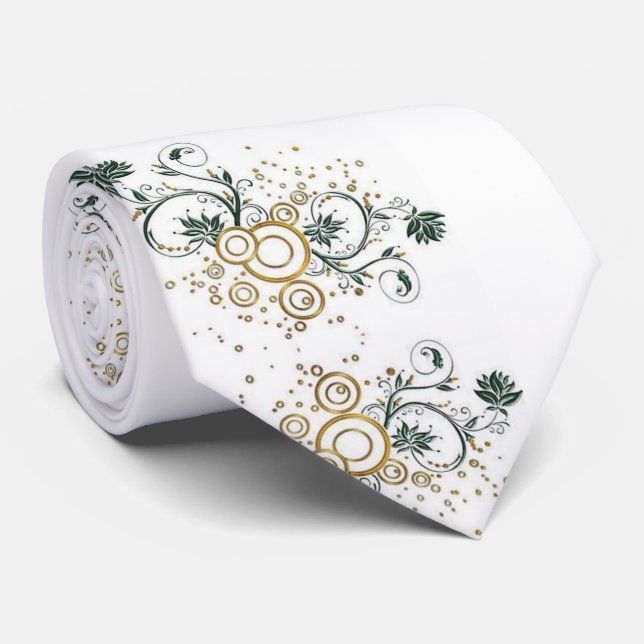 Men Designer Floral Tie (Rolled)
