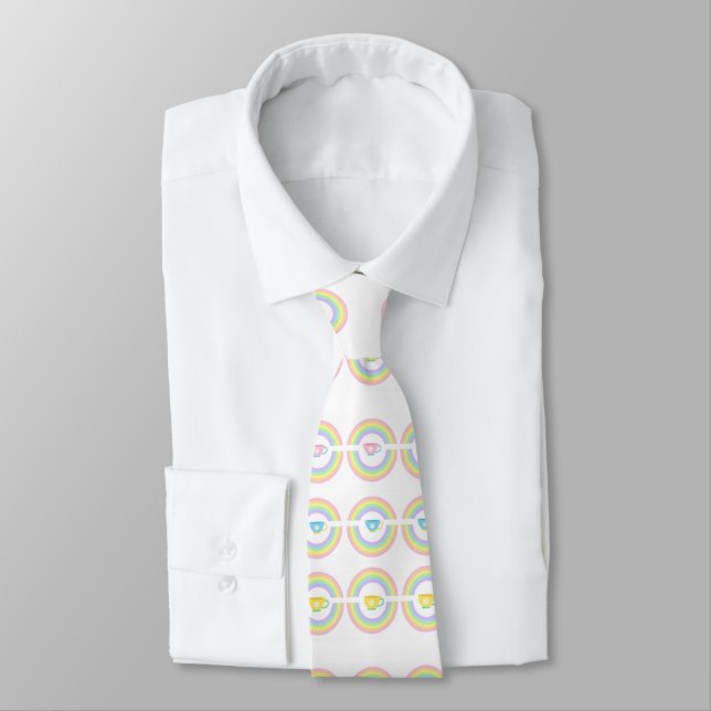Men Designer Rainbow Cups Tie (Tied)