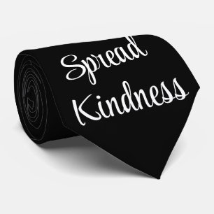 Men Designer Ties Classic Black Spread Kindness