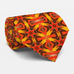 Men Designer Ties Orange Yellow Brown