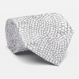 Men Designer White Pavers Tie