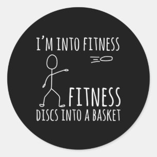 Men Disc Golf Player Sport Frisbee Clothing Uni-ad Classic Round Sticker
