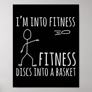 Men Disc Golf Player Sport Frisbee Clothing Uni-ad Poster