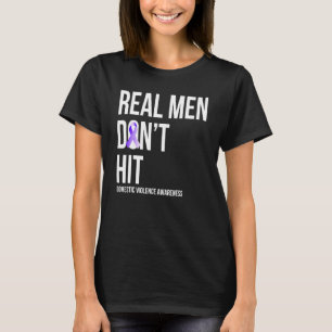Men Don't Hit  Domestic Violence Awareness Ribbon T-Shirt