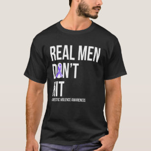 Men Don't Hit - Domestic Violence Awareness Ribbon T-Shirt