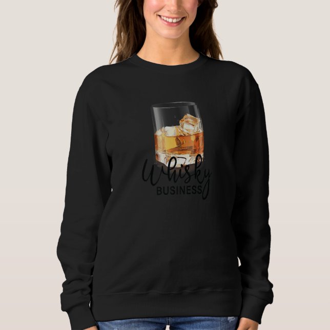 Men Drinking Group of Whisky Squad of Real Whiskey Sweatshirt (Front)