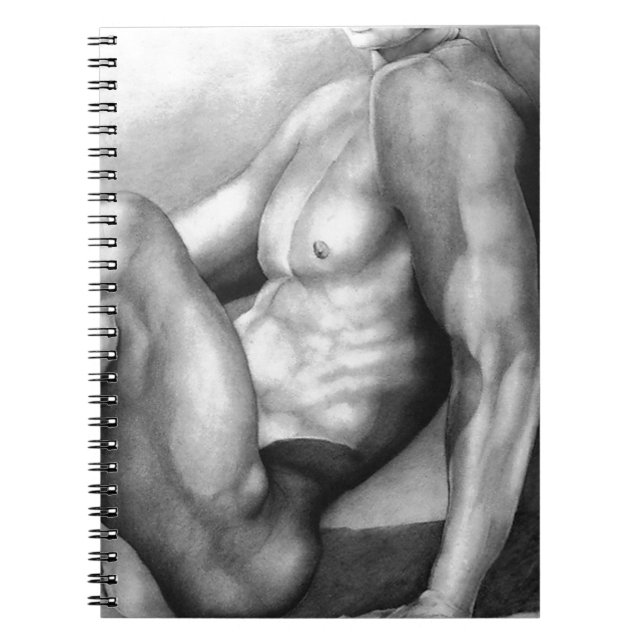 Men Elegant Fine Art Nude-male Drawing Cool       Spiral Notebook (Front)