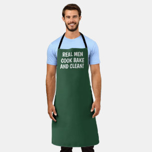 Men Elegant Green Modern Simple Dad Chef Apron