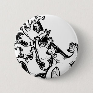 Men-Falling 6 Cm Round Badge