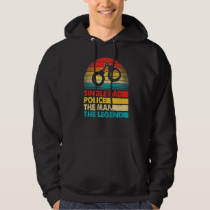Men Father's Day Single Dad Police The Man The Leg Hoodie
