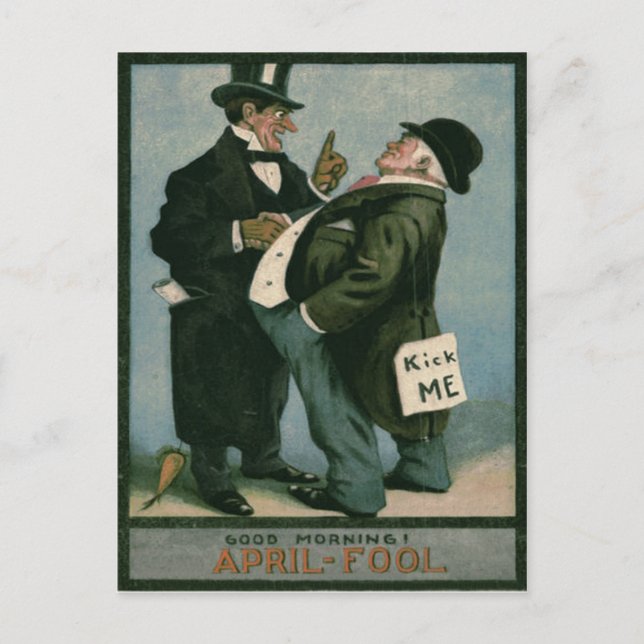 Men Gentlemen Prank Joke Carrot Postcard (Front)