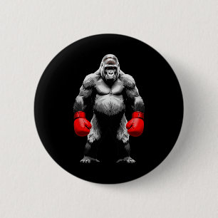 Men Gorilla Fighter Boxer Art Funny Animal Boxing 6 Cm Round Badge