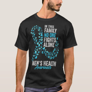 Men Health Awareness Month Butterflies light Blue  T-Shirt