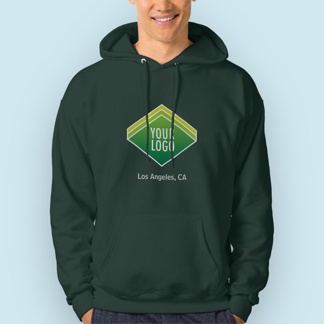 Men Hooded Sweatshirt with Custom Logo No Minimum (MISOOK Men’s Green Hoodie with Logo)