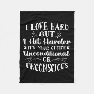 Men I Love Hard But I Hit Harder Funny Saying Quot Fleece Blanket