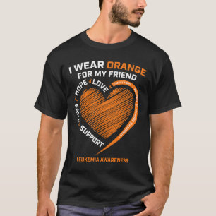 Men I Wear Orange For My Friend Leukaemia Awarenes T-Shirt